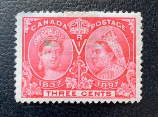 1897 CANADA SC#53 DIAMOND JUBILEE QUEEN VICTORIA BRIGHT ROSE
