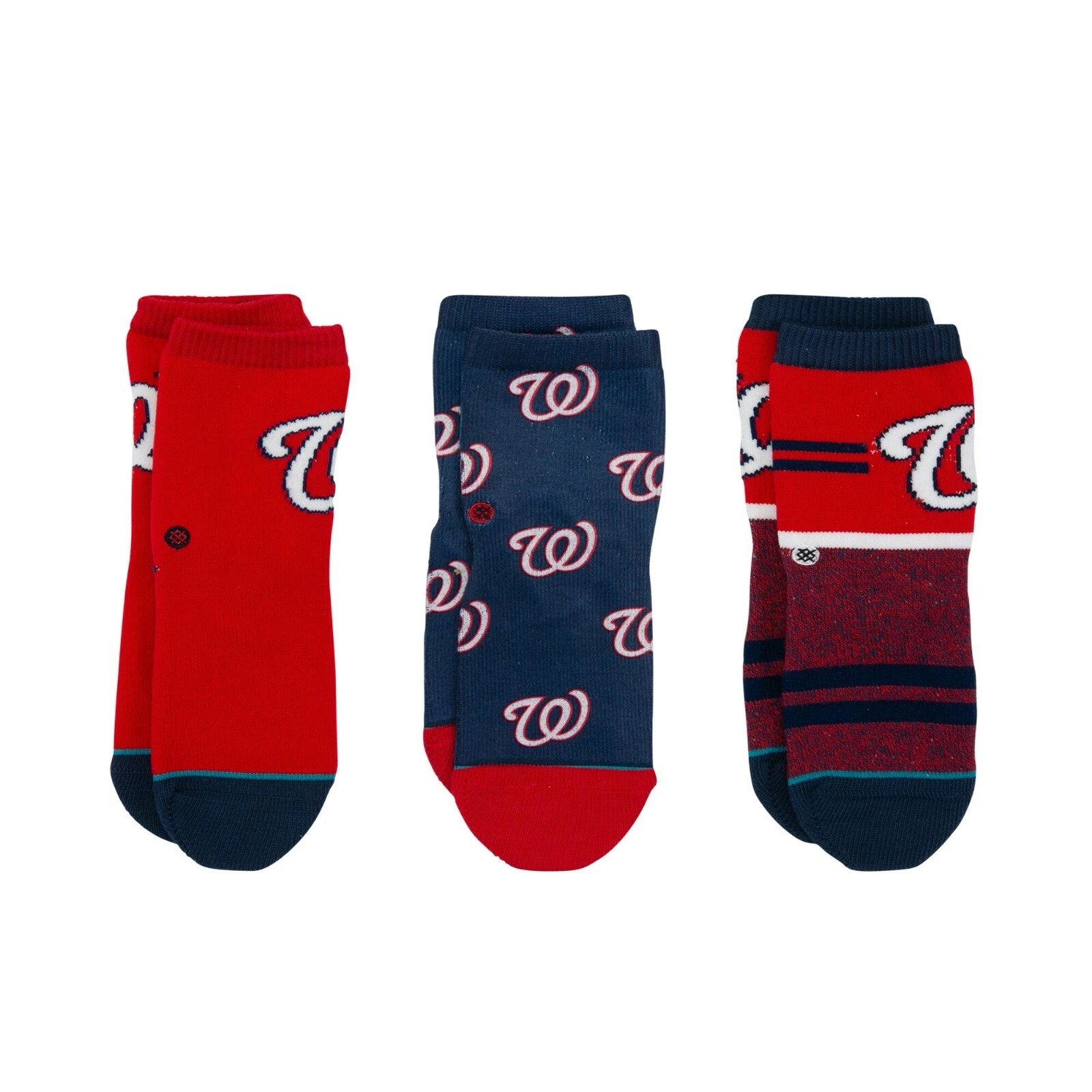 STANCE Washington Nationals 3-Pack Toddler Crew Socks Boys 2-4 Years