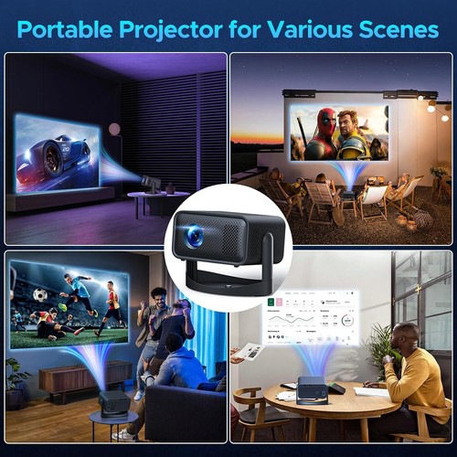 5G 4K Projector Smart HD LED WiFi Bluetooth HDMI USB Android Office Home Theater - Picture 8 of 9