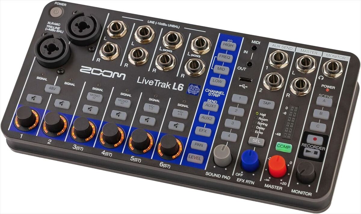 ZOOM LiveTrak L6 32bit 10in/12tracks MIDI Digital Mixer ZOOM LiveTrak L6 32bit 10in/12tracks MIDI Digital Mixer