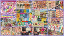 HUGE GIGANTIC STICKER LOT All Themes & Ages, DECAL Vinyl GLITTER Foil Puffy Pop
