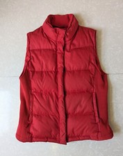 Vintage 80s GAP Down Puffer Vest Zip/Snap - Cherry Red XS - Great Condition