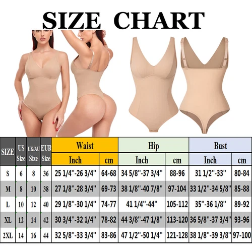 Women's Seamless Full Body Shapewear Bodysuit Tummy Control Slimming Body Shaper - Picture 48 of 50