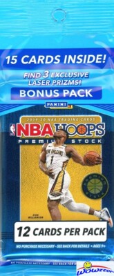 2019/20 Panini HOOPS PREMIUM Basketball Factory Sealed JUMBO FAT CELLO Pack!
