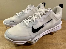 Nike Force Zoom Trout 9 Pro Baseball Cleats Mens 7 Metal White NEW FB2907-100