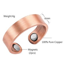 Therapy Ring Arthritis Magnetic Copper Pain Relief Healing Cuff Unisex Rose Gold