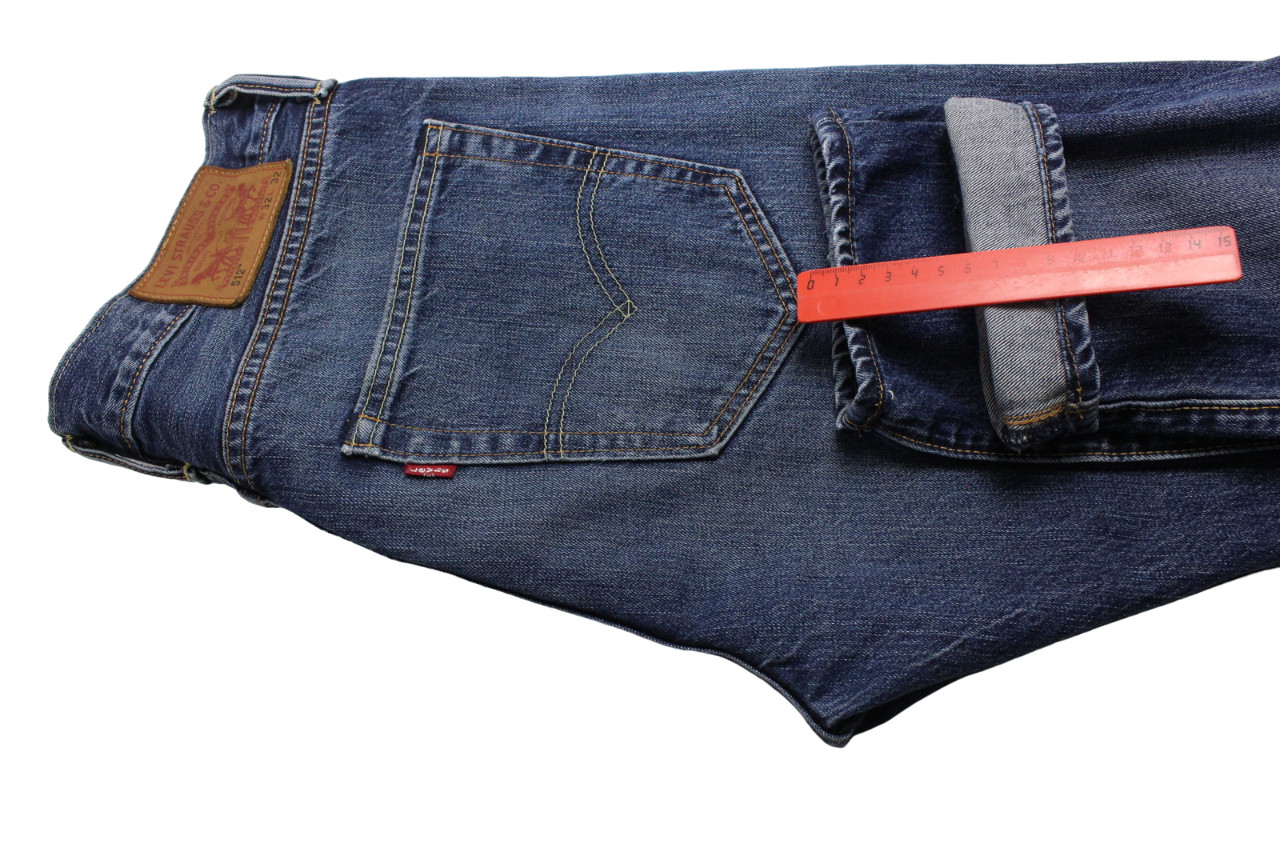 Levi's 512 Jeans Men W32/~L25 Slim Tapered Fit Whiskers Zip Fly Dark Denim thumbnail 12