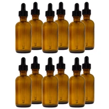 2 oz Amber Glass Bottle w/ Glass Dropper - Multi-packs