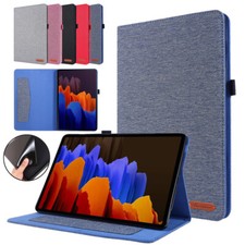 For Samsung Tab A7 A8 A9 A11 S6 S7 S8 S9 S10 S11 Microfiber Stand Case Cover