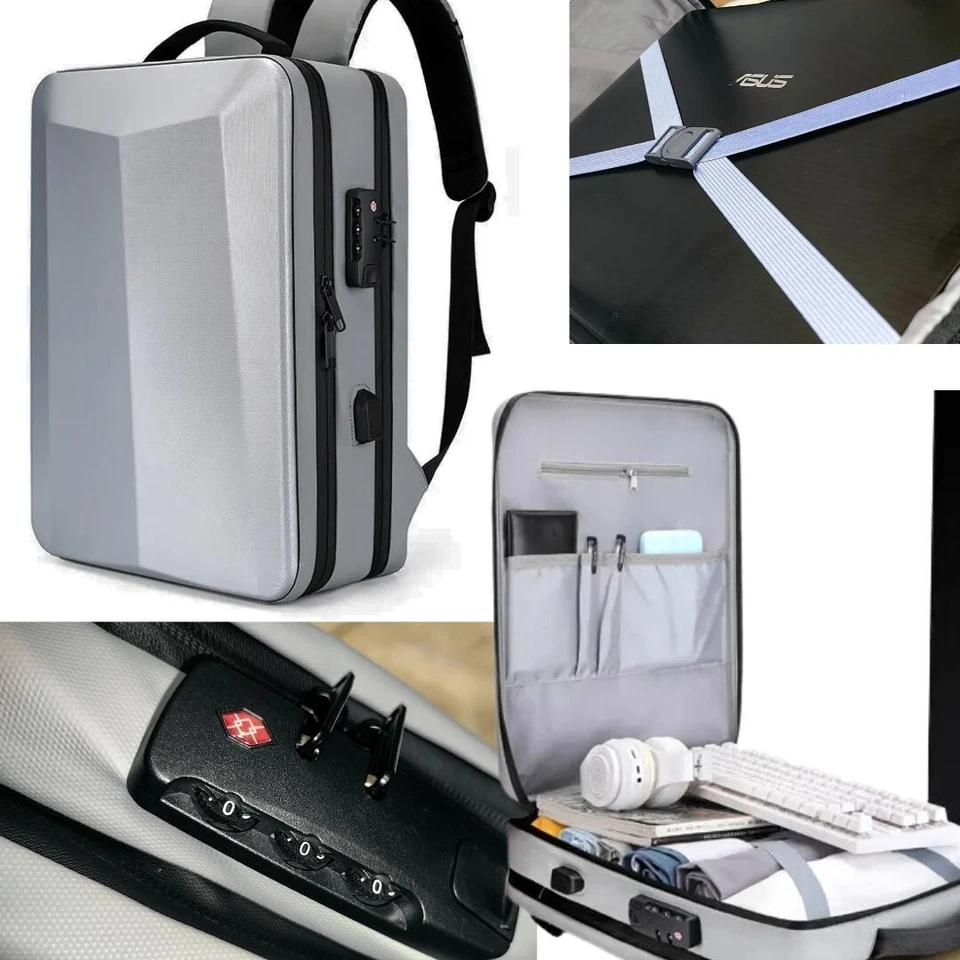 bis 18 Zoll Premium ELITE Zucht LAPTOP Rucksack Poly CARBON USB nur 1KG Gewicht - Bild 1 von 4