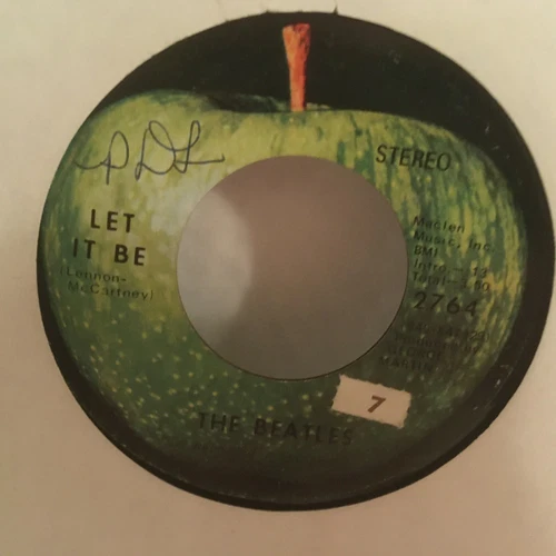 THE  BEATLES   45 SINGLE  vinyl  , LET IT BE  /  YOU KNOW MY NAME