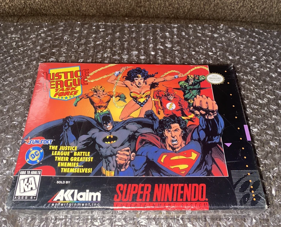 Justice League Task Force NEW SEALED! RARE SNES V-SEAM DC CLASSIC Super Nintendo - Image 3 of 4
