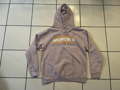 Monsta X Sweatshirt Lilac Purple Graphic 2022 US Tour Hoodie K-Pop Size LARGE