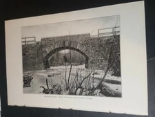 1906 photo plate new stone arch bridge Cherry Township Sullivan county Pennsylva