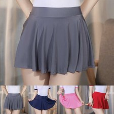 Women High Waist A-line Skater Mini Skirt Pleated Short School Skirts Dress