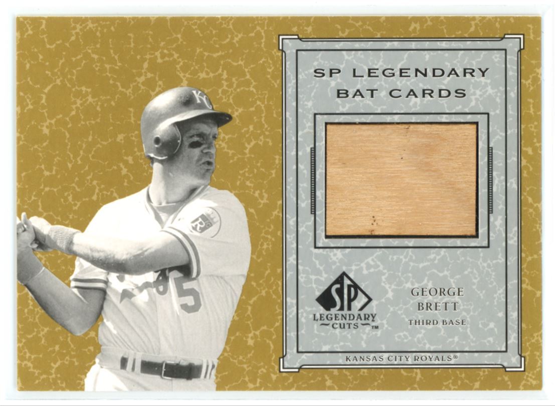 2001 SP Legendary Cuts Game Used Bat Relic George Brett Kansas City Royals #B-GB