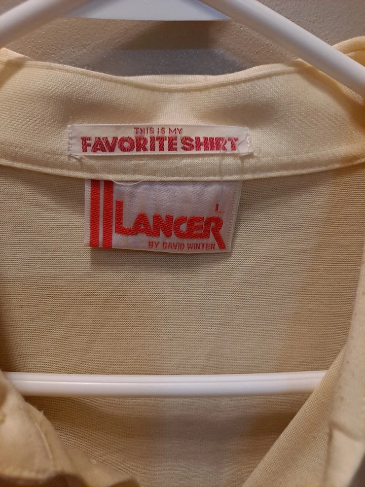 Vtg Men's Size L Lancer By David Winter Bahia Temple Embroidered Logo Shirt - Image 3 of 4