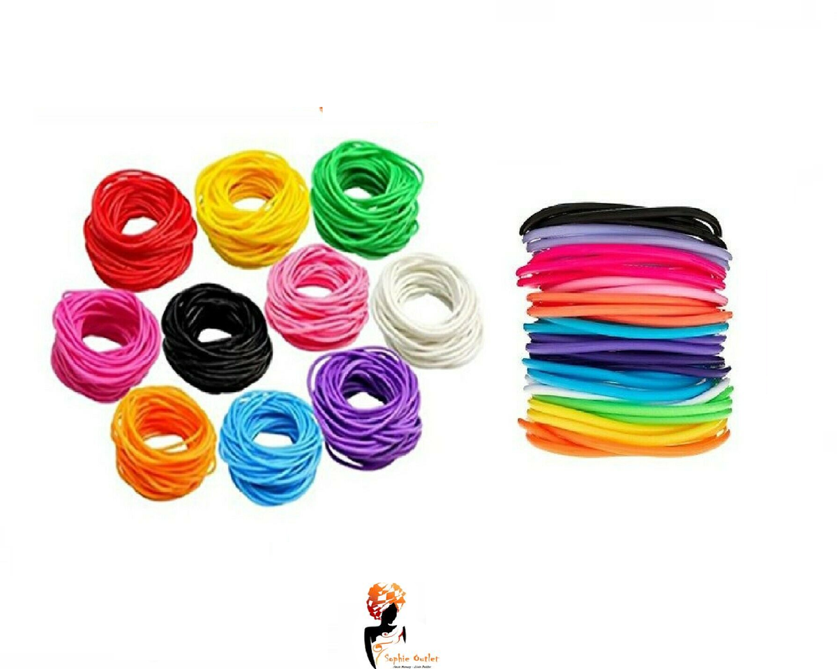 12 x GUMMY BRACELETS Wristbands Jelly Rubber Shag Bands Halloween