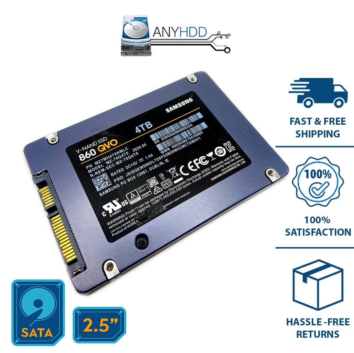 860 QVO 4TB SATA III 2.5&#034; Internal SSD Solid State Drive MZ-76Q4T0 | eBay