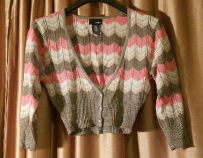 Mixit Short Multicolored Sparkly Sweater (Size Small)