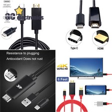USB 3.1 Type C USB-C to 4K HDMI HDTV Adapter Cable For Samsung Galaxy S8 Macbook