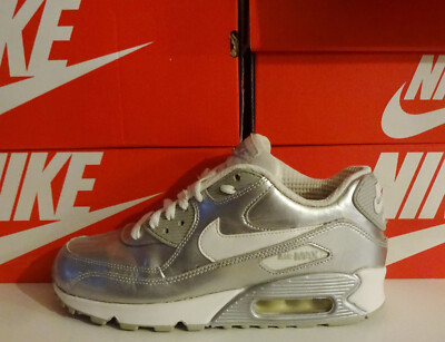 NIKE Air Max 90 *METALLIC-SILVER/GREY* 2015 EU 38 *24 cm* GUTER ZUSTAND