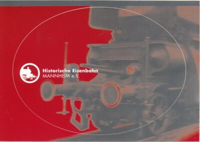 alter Aufkleber Historische Eisenbahn Mannheim e.V. 14,6x10,4cm als AK mz-1582j - Bild 1 von 2