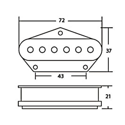 Pickup Alnico V Vintage Pickup Ponte Wilkinson WVOB Per Telecaster - Suono Vintage Anni '50, Alnico V, Passivo Single Coil Alnico V Per Tele
