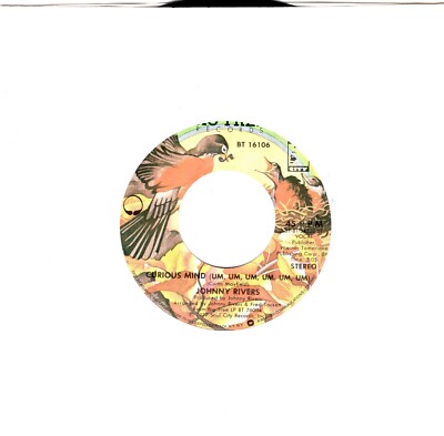 Johnny Rivers:  Curious Mind (Um, Um, Um, Um, Um, Um) / Ashes And Sand, 45 6851