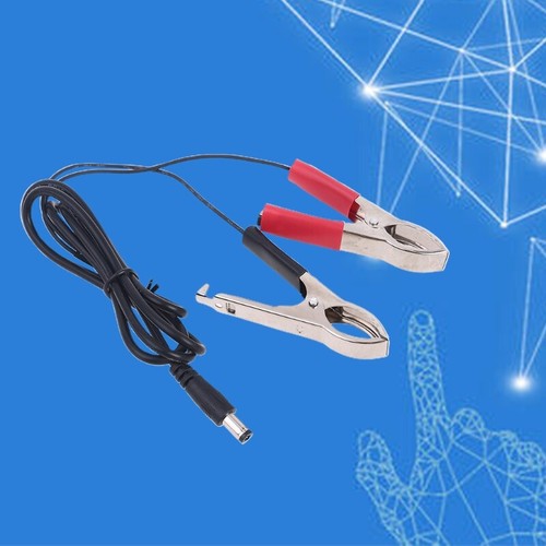 5.5x2.1mm for DC Power Plug Male Connector to Dual Alligator Clip Cable Cord 100 - Afbeelding 2 van 8