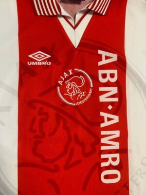 AJAX AMSTERDAM 1994-1995 90s HOME #10 FOOTBALL SOCCER JERSEY UMBRO