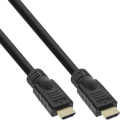 InLine  HiD HDMI Kabel, HDMI-HS mit Eth,, Premium, 4K2K, ST / ST, gold, 5m