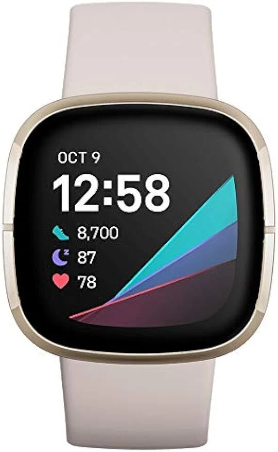 Fitbit Sense Health & Fitness Smartwatch With GPS Heart Rate SpO2 ECG White - Bild 2 von 4