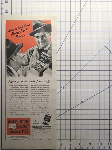 General Motors Installment Plan Finance Your Car GMAC Vintage Print Ad 1940 - Picture 3 of 5
