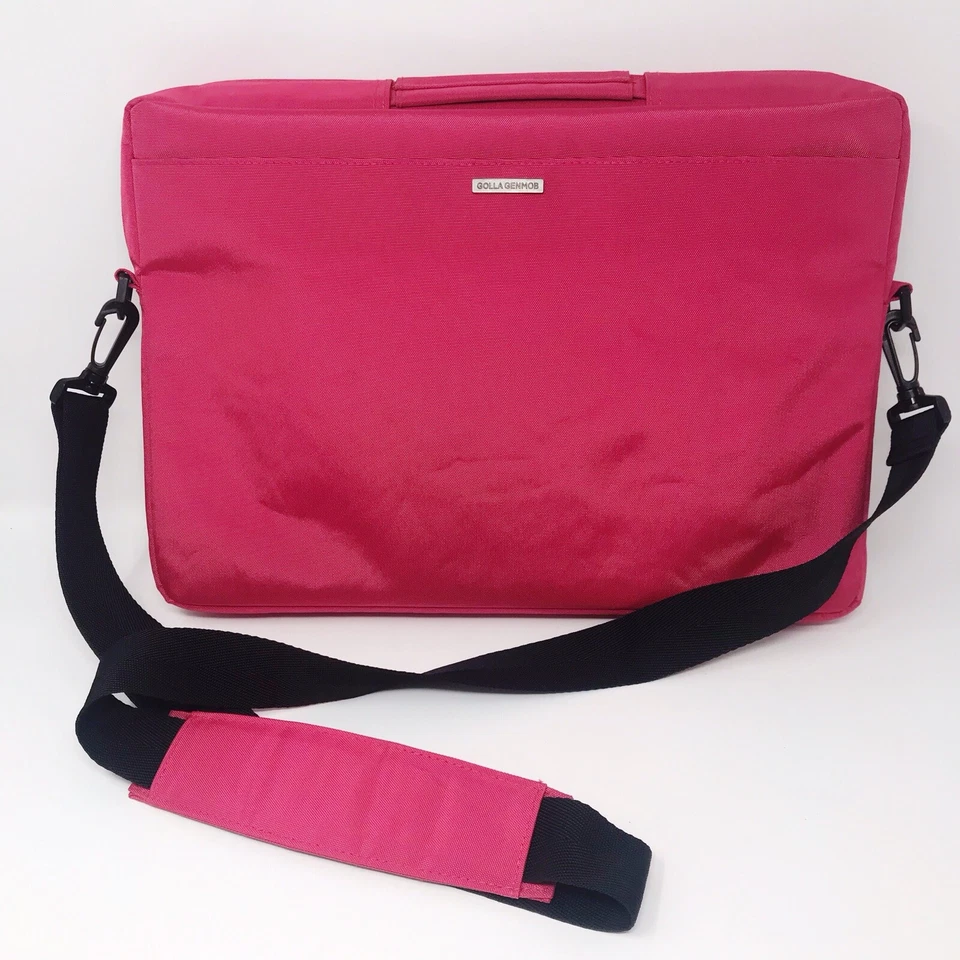Golla Genmob Generation Mobile Womens Crossbody Laptop Bag 15" x 11" Pink Black - Image 3 of 4