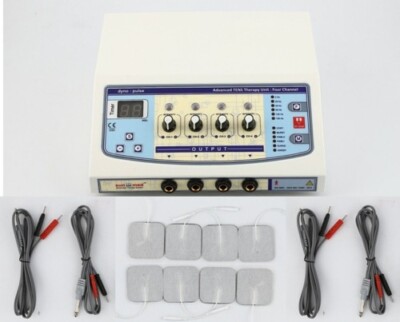 Electrotherapy 4Channel LED Display Carbon PadsPulse Massager DynoPlus Accessori