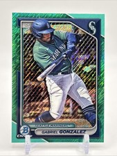2024 Bowman Chrome Prospects Gabriel Gonzalez BCP-35 Aqua Shimmer Refractor /125