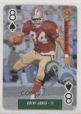 1993 Bicycle Ditka's Picks Playing Cards Brent Jones #8S 8d2