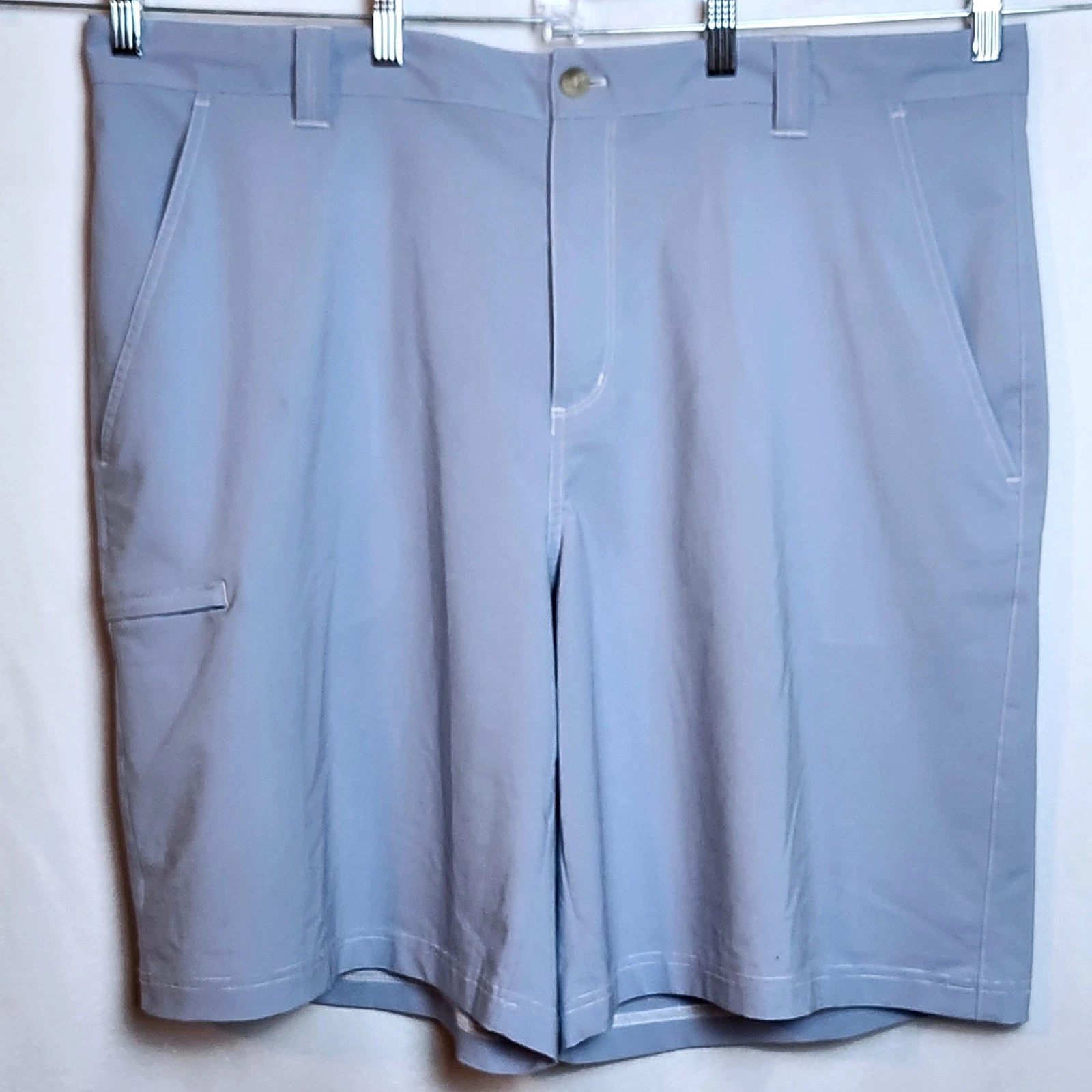 COLUMBIA PFG OMNI-SHIELD LIGHTWEIGHT HYBRID FISHING SHORTS MENS 42 LIGHT BLUE