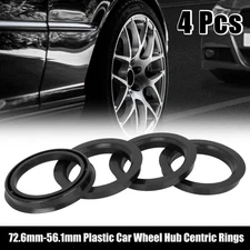 4pcs Plastic 72.6mm to 56.1mm Car Hub Centric Rings Wheel Bore Center Spacer