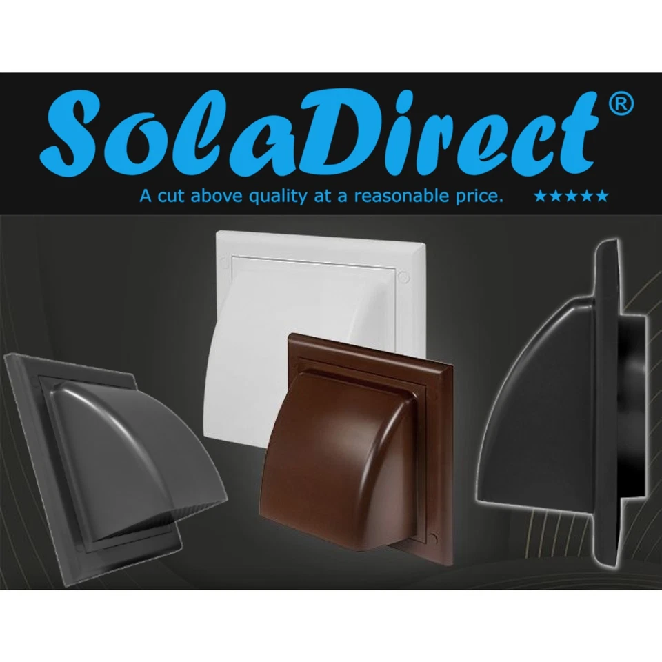 Cowl Gravity Flap Wall Outlet Non-Return Valve Cowled Duct Cover Air Vent Grille - Image 2 of 4