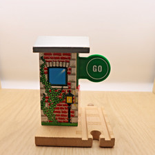 Wooden Train Track Signal Box GO/STOP Sign Thomas Compatible