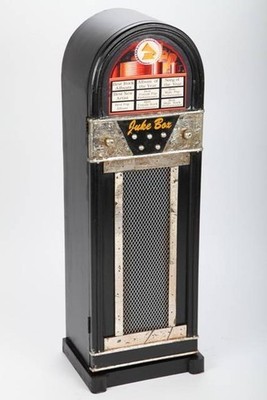 point-home Design-Schrank ''Jukebox'', Retro, schwarz, 88cm