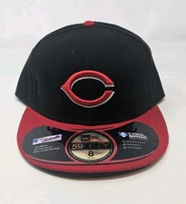 New Era 59 Fifty Cool Base Cincinnati Red Blue & Red Cap Size 8