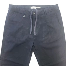IKE BEHAR New York Pants Mens L Linen Blend Drawstring Regular Fit Blue $115