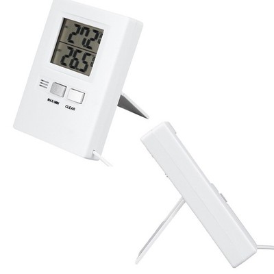  An der Wand montiertes digitales Thermometer für den Innen- und Außenbereich,
