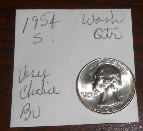 1954 S SILVER WASHINGTON QUARTER -VC BU