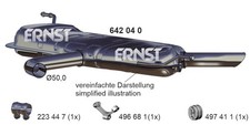 Endschalldämpfer Nachschalldämpfer ERNST 642040 für SEAT ALTEA 5P1 XL 5P5 5P8