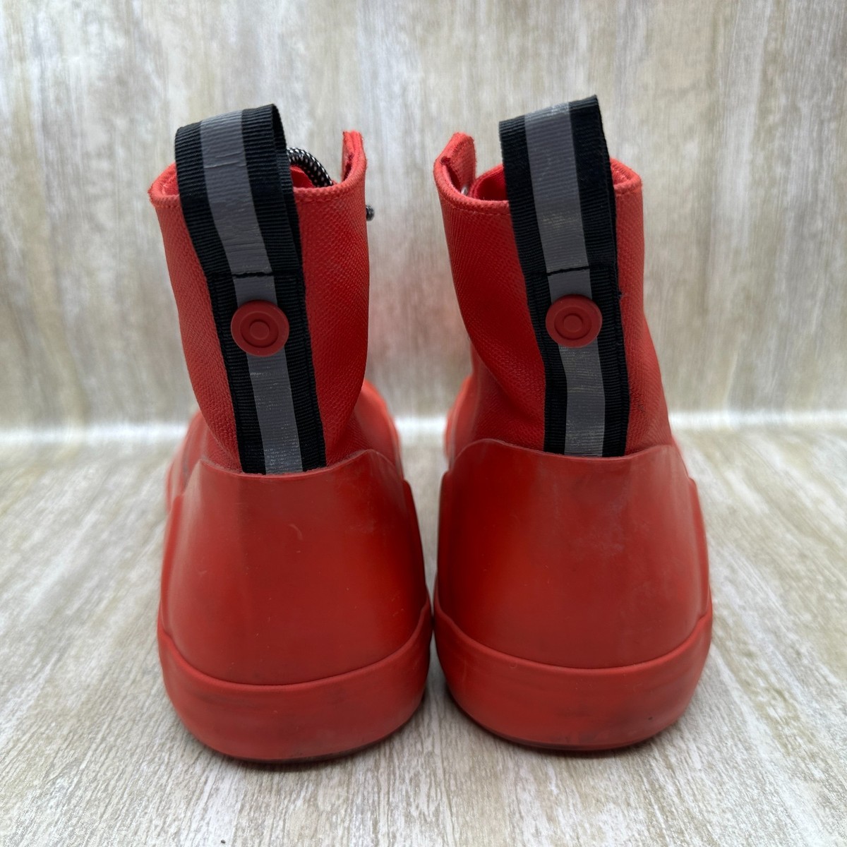 Hunter for Target Canvas Dipped RED Ankle Rain Boots Men 7.5 