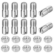 10Pcs Slotted Cylindrical Pin, M6 x 14mm 304 Stainless Steel Dowel with Nut